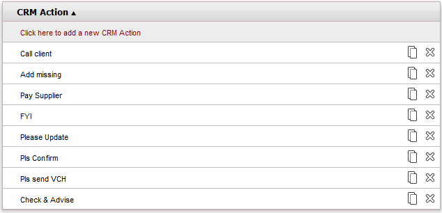 CRM Actions